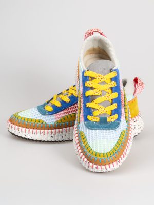 sneakers in tessuto colore straw carnaviva-1