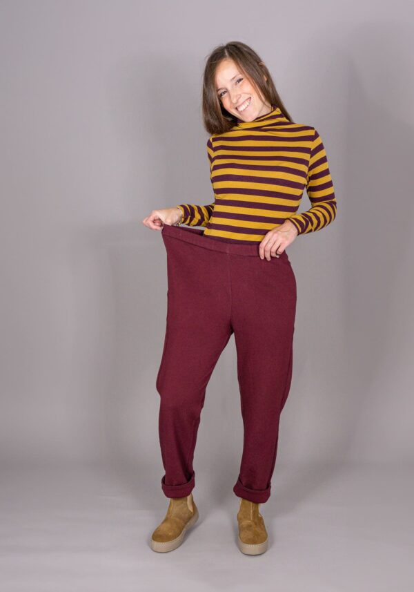 Pantaloni-ovetto-cotone-accoppiato-barolo