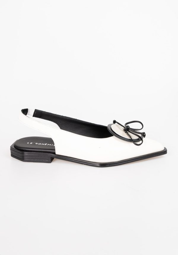 ballerine sabot cerchio latte