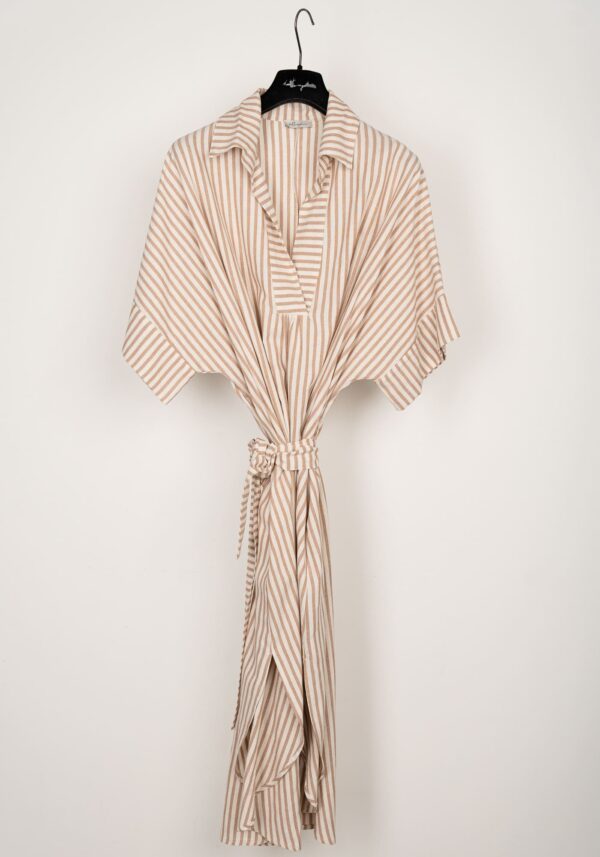 abito capri beige righe