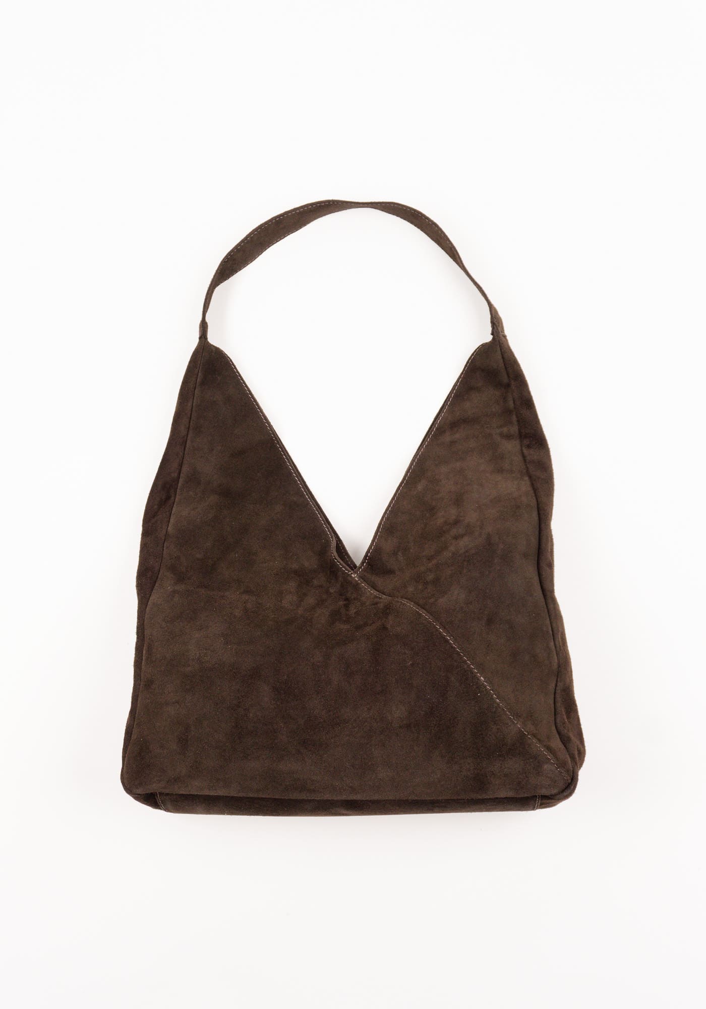 borsa shopper scamosciata colore moro
