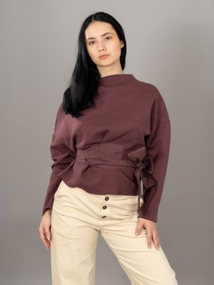 felpa japan new colore prugna indossato-2