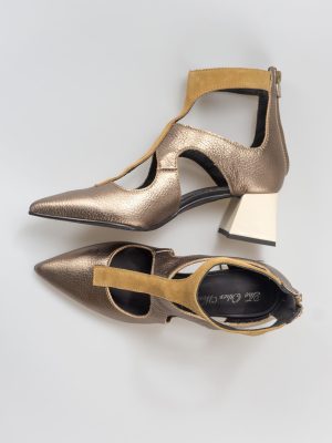 tronchetto tacco 50 colore bronzo-3