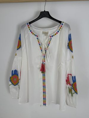 camicia bharat ricamata dettagli di capogiro