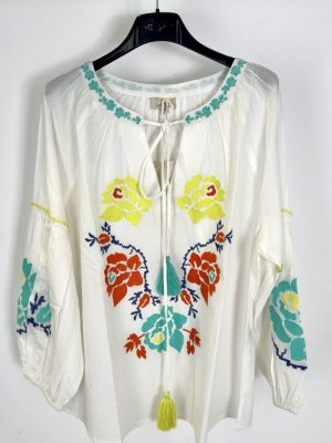 Camicia Bharat ricami rose