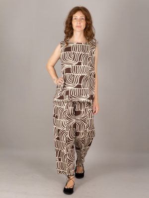pantalone amalfi fantasia colore bruciato fronte